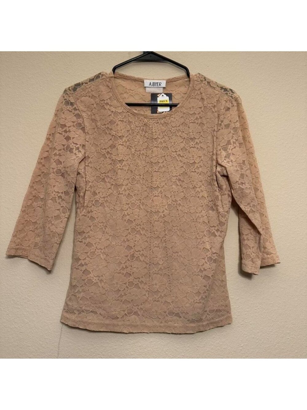 Vintage A. Byer Tan Lace Top